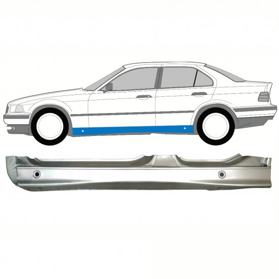 BMW 3 E36 1990-2000 FULL SILL REPAIR PANEL 1MM STEEL / LEFT