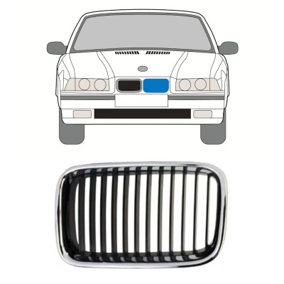 Grille for BMW 3 E36 1990-1995 / Left 16296