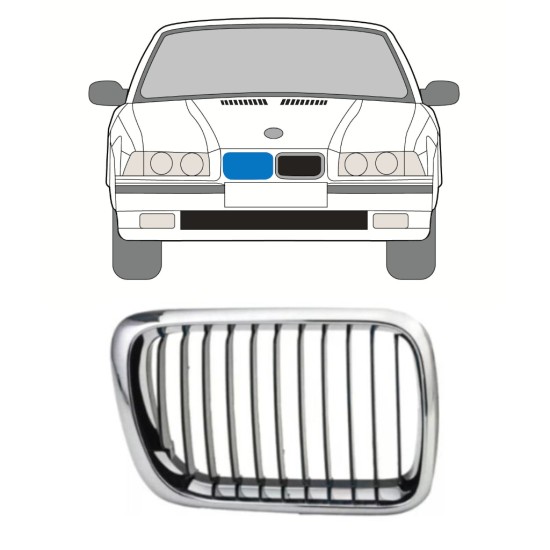 Grille for BMW 3 E36 1996-2000 / Right 16297