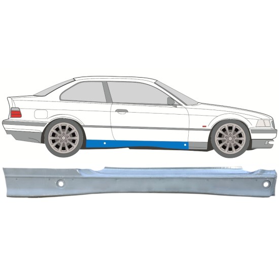 Full sill repair panel for BMW 3 E36 1990-2000 / Right / COUPE 16065