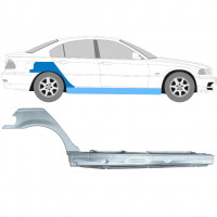 Complete sill and rear wing repair panel for BMW 3 E46 1998-2006 / Right / Set 11258