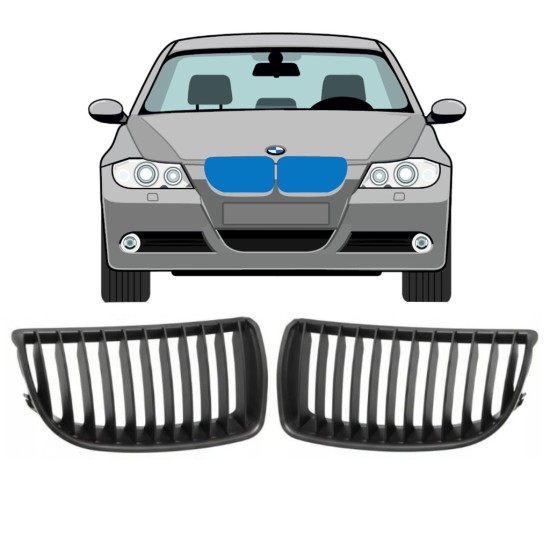 Grille for BMW 3 E90 2004-2008 / Left+Right 16309