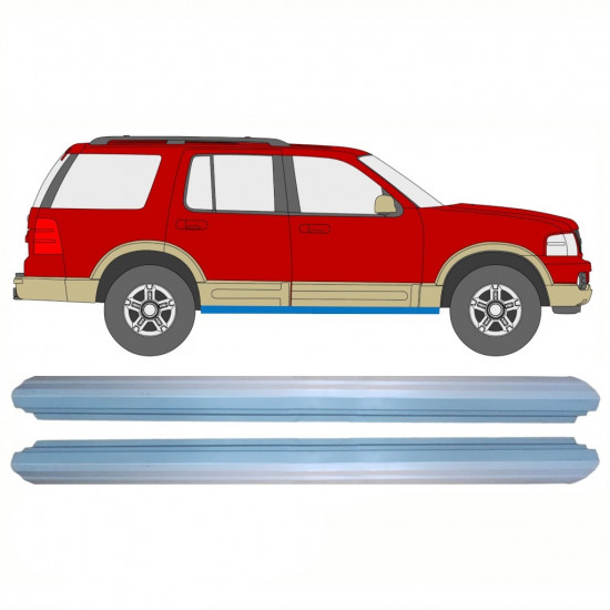 Sill repair panel for Ford Explorer 2001-2010 / Left = Right (symmetrical) / Set 10361