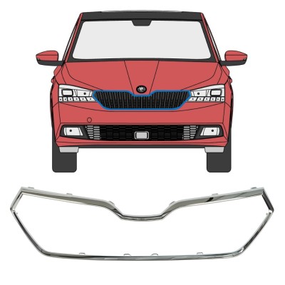 Radiator grille frame for Skoda Fabia 2018-2021 16215