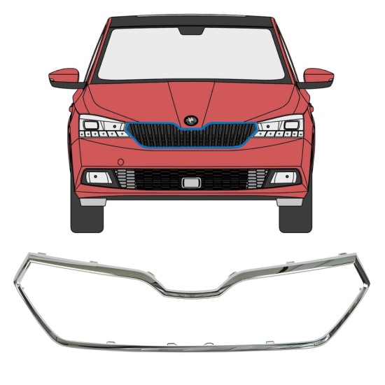 Radiator grille frame