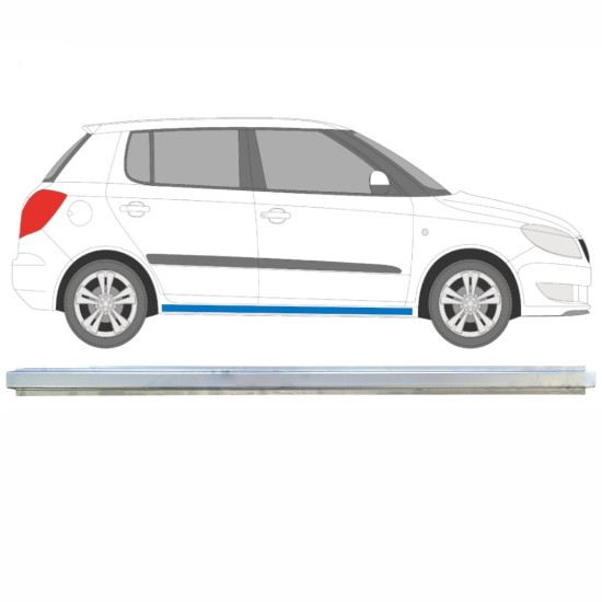 Inner sill repair panel for Skoda Fabia II 2007-2015 / Left = Right (symmetrical) 16892