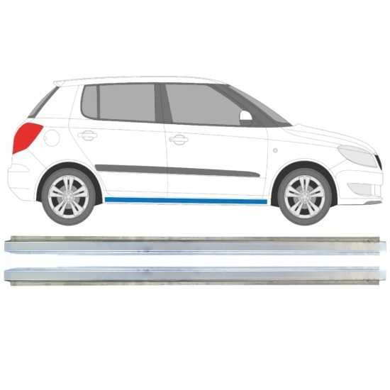 Inner sill repair panel for Skoda Fabia II 2007-2015 / Left+Right / Set 16893