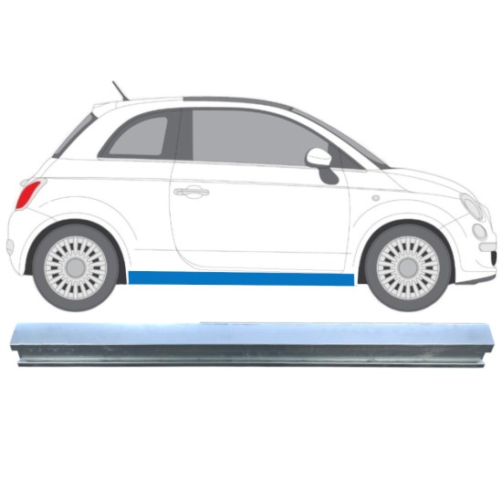 Lower sill repair panel for Fiat 500 2007-2018 / Right 16068