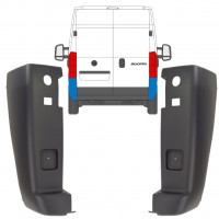 Rear bumper corner for Fiat Ducato 2006-2018 / Set 9937