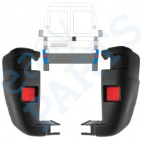 Rear bumper corner for Fiat Ducato 2002-2006 / Left+Right / Set 9816