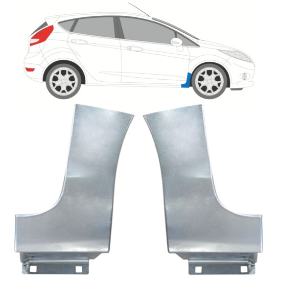 Front wing repair panel for Ford Fiesta 2008-2017 / Left+Right / Set 15779