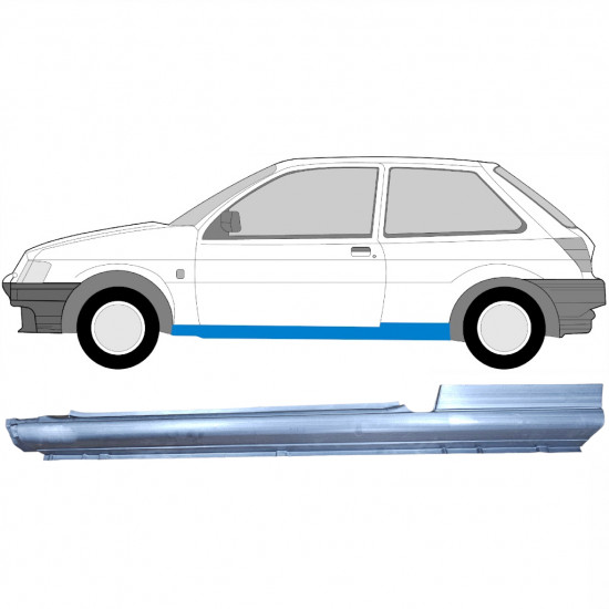 FORD FIESTA 1989-1995 3 DOOR FULL SILL REPAIR PANEL / LEFT