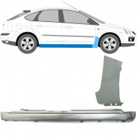 Full sill and front wing repair panel for Ford Focus 2004-2011 / Right / Set 8735