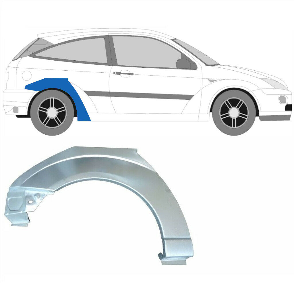 Ford Focus Mk1 1998-2007 3 Door Rear Wheel Arch Repair Panel Set