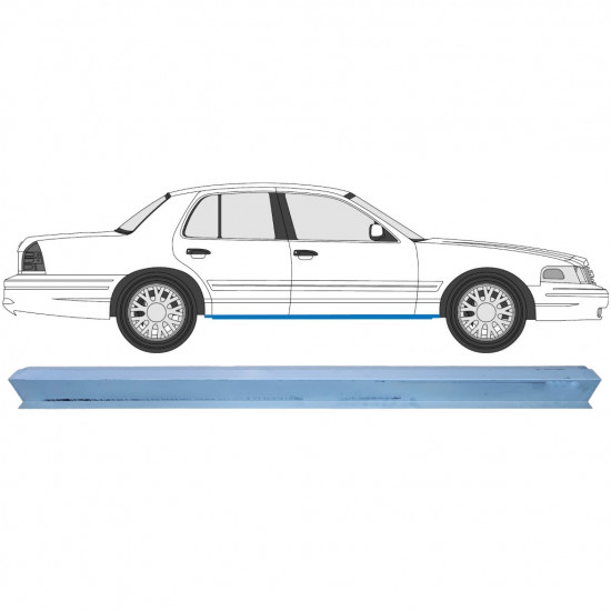 Sill repair panel for Ford Crown Victoria 1991-1997 / Left = Right (symmetrical) 7173