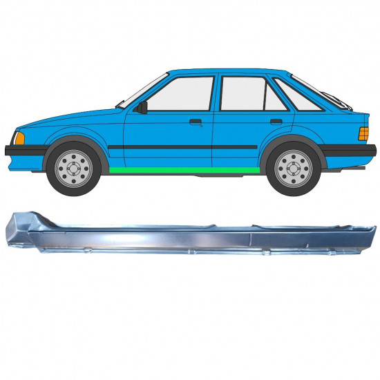 Full sill repair panel for Ford Escort 1980-1986 / Left 7819