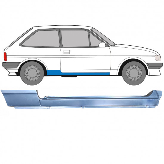 FORD FIESTA 1983-1989 3 DOOR FULL SILL REPAIR PANEL / RIGHT