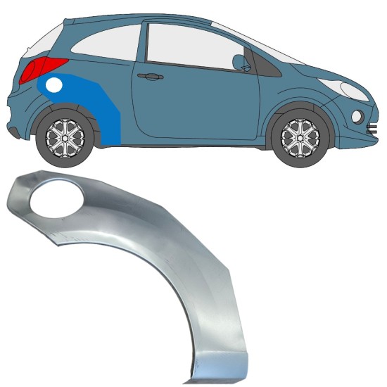 Rear wing repair panel for Ford Ka 2008-2016 / Right 15063
