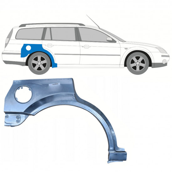 Rear wing repair panel for Ford Mondeo 2000-2007 / Right / COMBI 8044