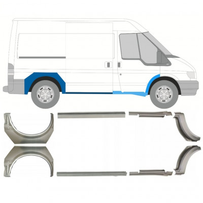 FORD TRANSIT 2000-2013 REAR WHEEL ARCH + SILL REPAIR SWB / RIGHT + LEFT / SET