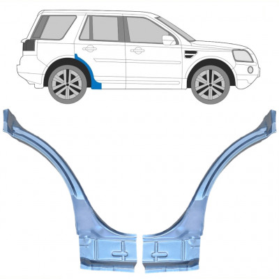 Rear wing repair panel for Land Rover Freelander 2006-2015 / Left+Right / Set 10659