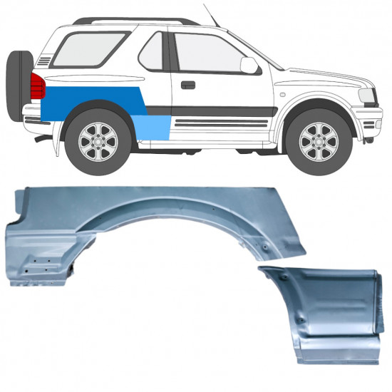 Rear wing repair panel for Opel Frontera B 1999-2002 / Right / Set 12837