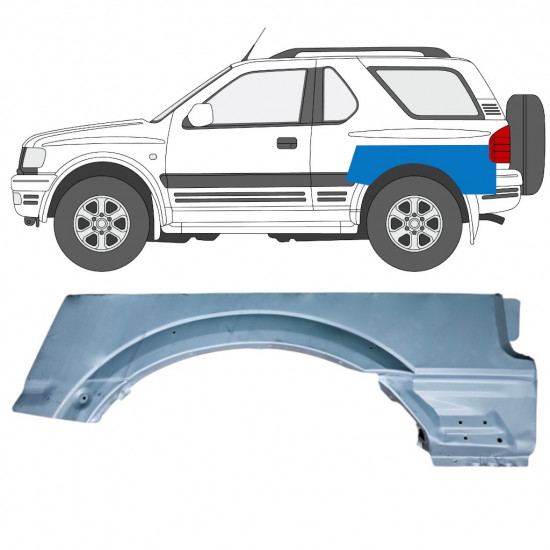 Upper section rear wing repair panel for Opel Frontera B 1999-2002 / Left 12835