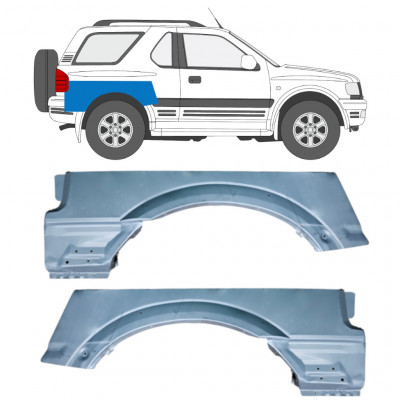 Upper section rear wing repair panel for Opel Frontera B 1999-2002 / Left / Right / Left+Right / Set 12836