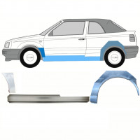 Sill + front + rear fender repair panel for Volkswagen Golf 3 1991-1998 / Left / CABRIO / Set 12568