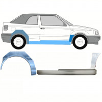 Sill + front + rear fender repair panel for Volkswagen Golf 3 1991-1998 / Right / CABRIO / Set 12566
