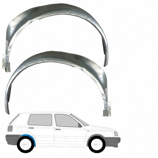 VW GOLF 3 1991-1998 REAR INNER REAR WHEEL ARCH REPAIR PANEL / SET