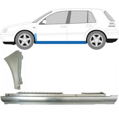  VW GOLF 4 1997- 5 DOOR SILL REPAIR PANEL + FRONT WING PANEL / LEFT