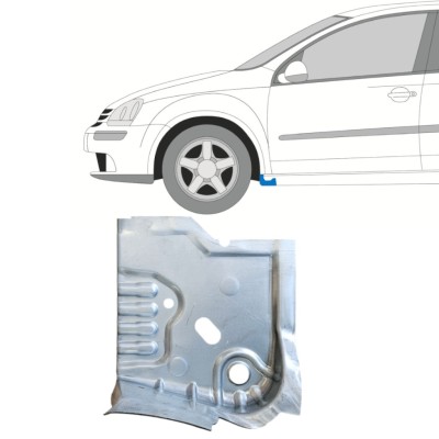 Sill repair panel under the door for Volkswagen Golf 5 2003-2009 / Left 14907