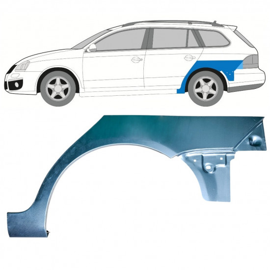 Rear wing repair panel for Volkswagen Golf 5 Variant 2007-2010 / Left 12906