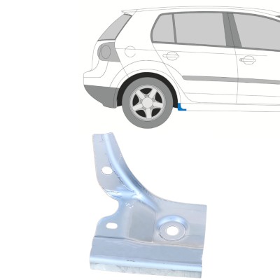 Sill repair panel under the door for Volkswagen Golf 5 2003-2009 / Right 16112