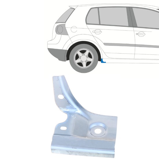 Sill repair panel under the door for Volkswagen Golf 5 2003-2009 / Right 16112