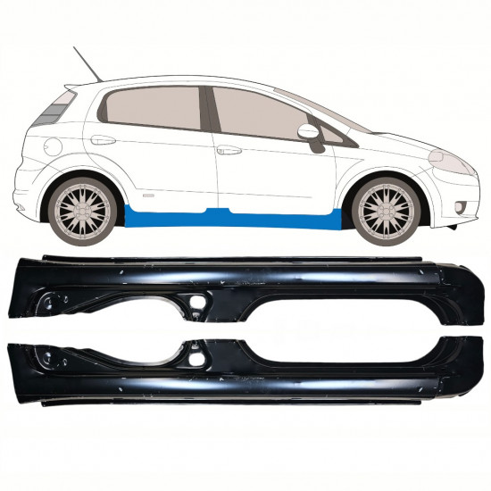 Sill repair panel for Fiat Punto / Grande / Evo 2005-2018 / Left+Right / Set 10540