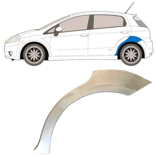 Rear wing repair panel for Fiat Grande Punto Evo 2005- / Left 14760