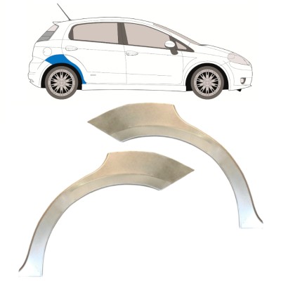 Rear wing repair panel for Fiat Grande Punto Evo 2005- / Left+Right / Set 14761