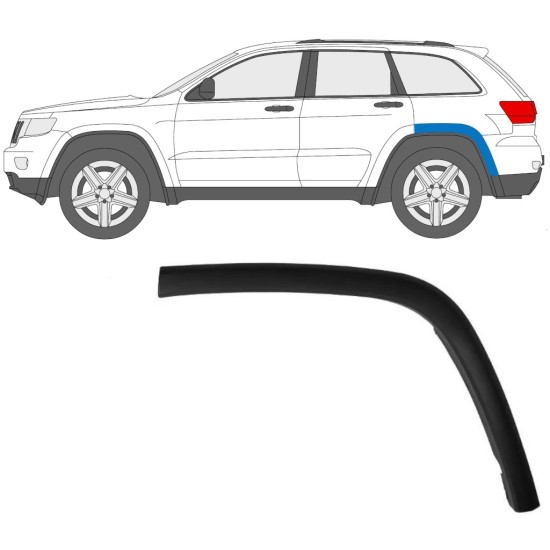 Rear wing side trim