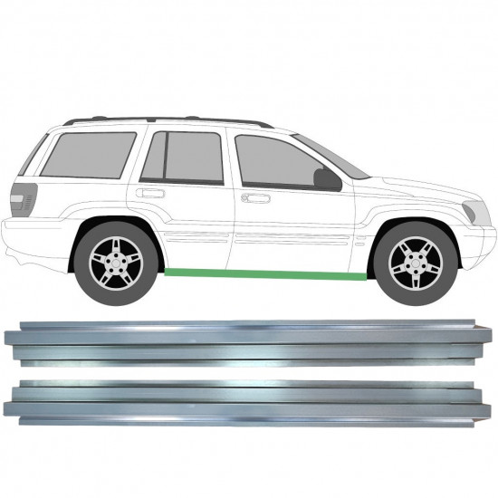 Inner sill repair panel for Jeep Grand Cherokee 1998-2005 / Left = Right (symmetrical) / Set 9545