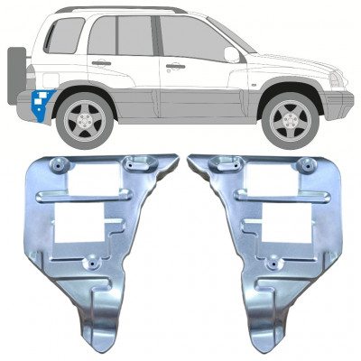 Rear bumper mounting repair panel for Suzuki Grand Vitara 1997-2005 / Set 11701