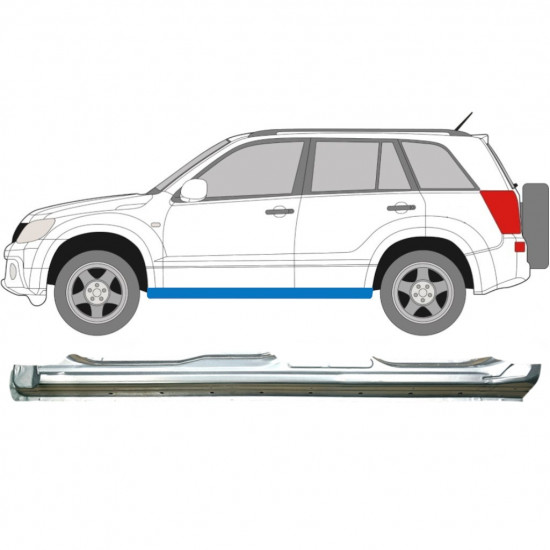 Full sill repair panel for Suzuki Grand Vitara 2005-2012 / Left 6105