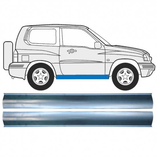 Sill repair panel for Suzuki Grand Vitara 1997-2005 / Left = Right (symmetrical) / Set 9889