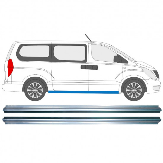 Sill repair panel for Hyundai H1 2008-2014 / Left = Right (symmetrical) / Set 9964