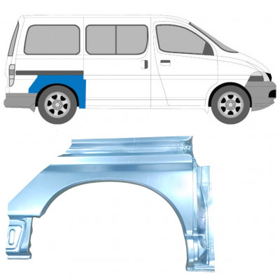 Rear wing repair panel for Toyota Hiace 1995-2006 / Right 7068