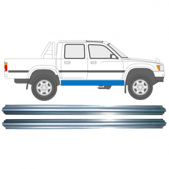 Sill repair panel for Toyota Hilux 1988-2001 / Left = Right (symmetrical) / Set 10020