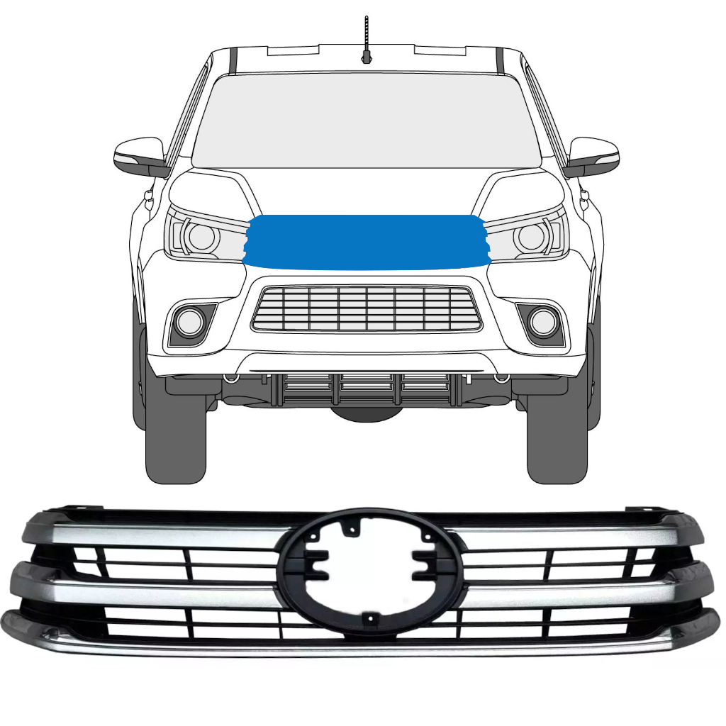 TOYOTA HILUX 2015- GRILLE