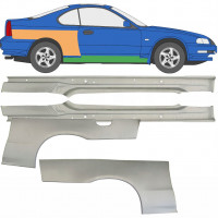 Complete sill and rear wing repair panel for Honda Prelude 1992-1996 / Left+Right / Set 9534