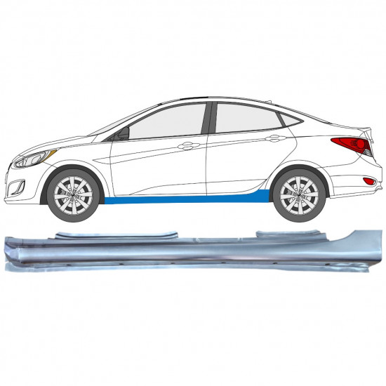 Full sill repair panel for Hyundai Accent 2010- / Left 12800